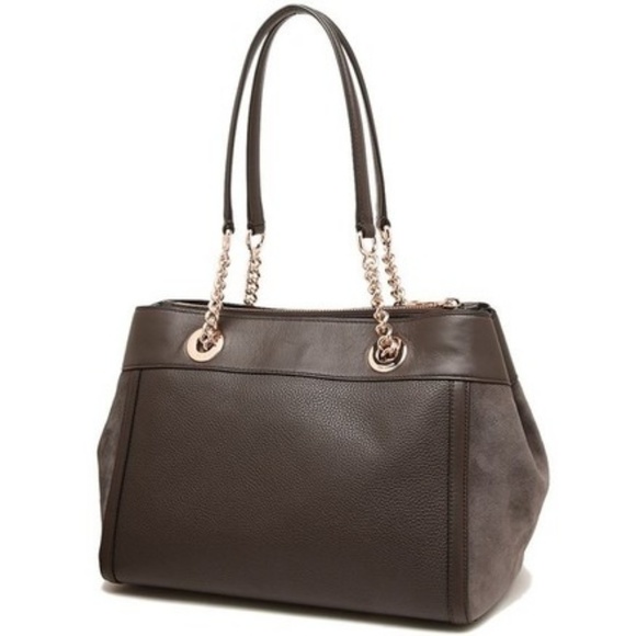 Coach Edie Turnlock carryall purse Chestnut - Picture 2 of 5